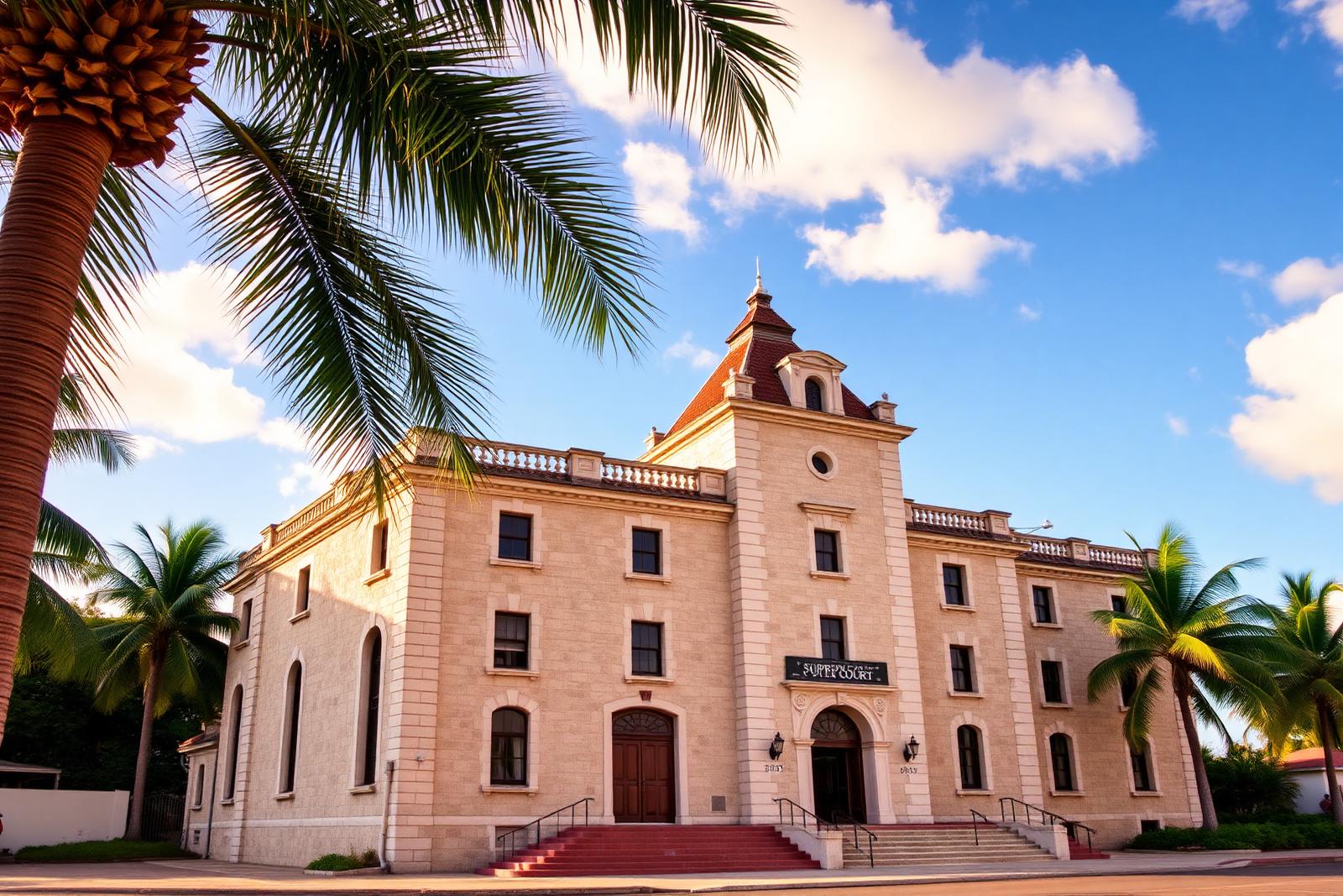 Eastern Caribbean Supreme Court building in Roseau, Dominica